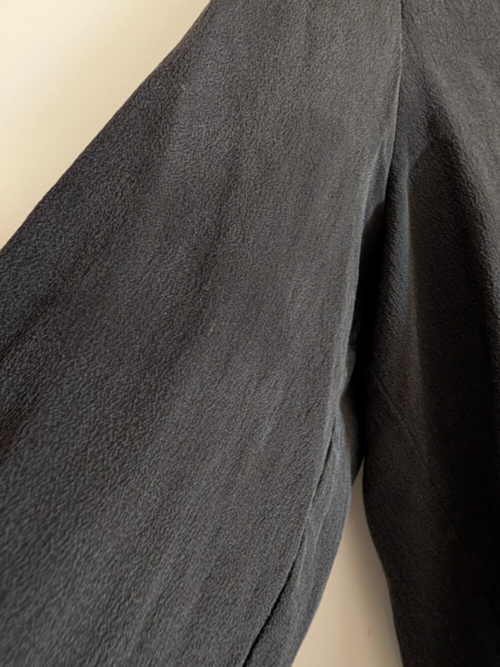 JCrew Silk high low black v-neck - Picture 5 of 6